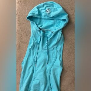 Lululemon Turquoise Sleeveless Hoodie